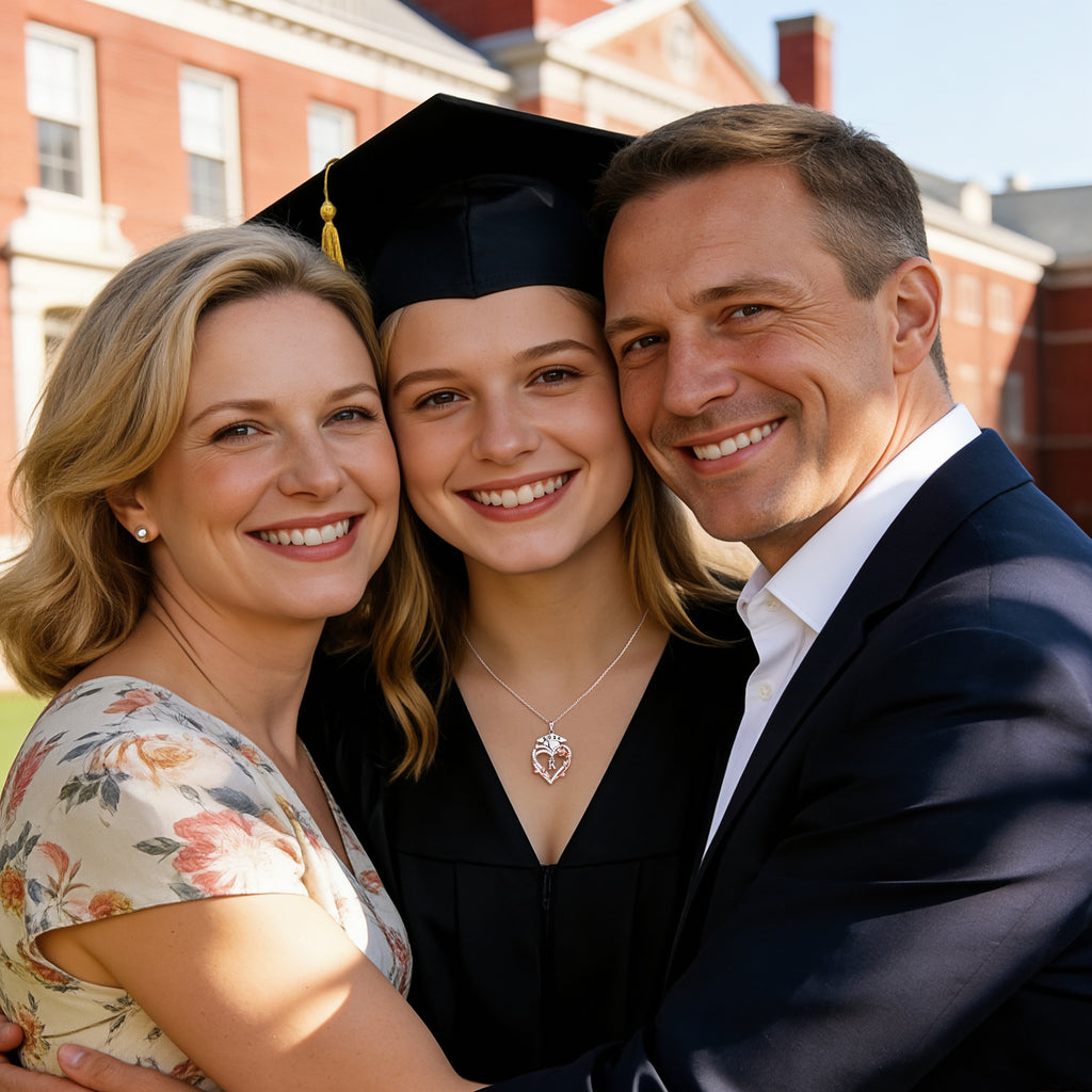 Iefil Graduation Gift for Her 2026 College, 925 Sterling Silver Heart Romantic Rose CZ Initial A necklace for women, personalized Inspirational Graduation High School Graduate Gift Friend Daughter